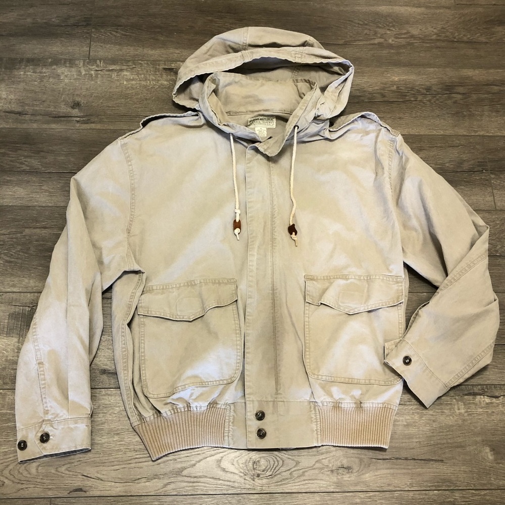Banana Republic Safari & Travel Jacket Khaki hood - Picture 1 of 9